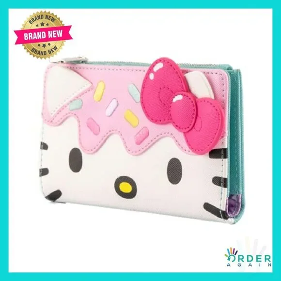 Cute Cartoon Faux Leather Flap Wallet Card Slots Snap Closure - Picture 5 of 5